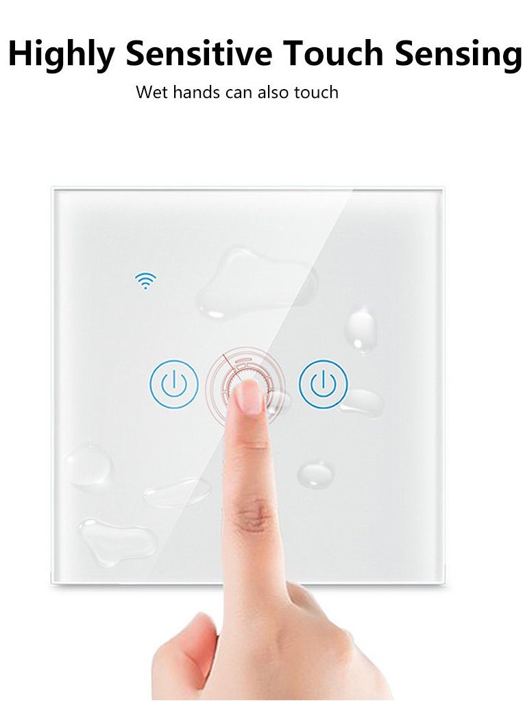 WiFi Smart Light Switch Touch No Neutral Wire Required Work with Alexa and Google Home Tuya APP