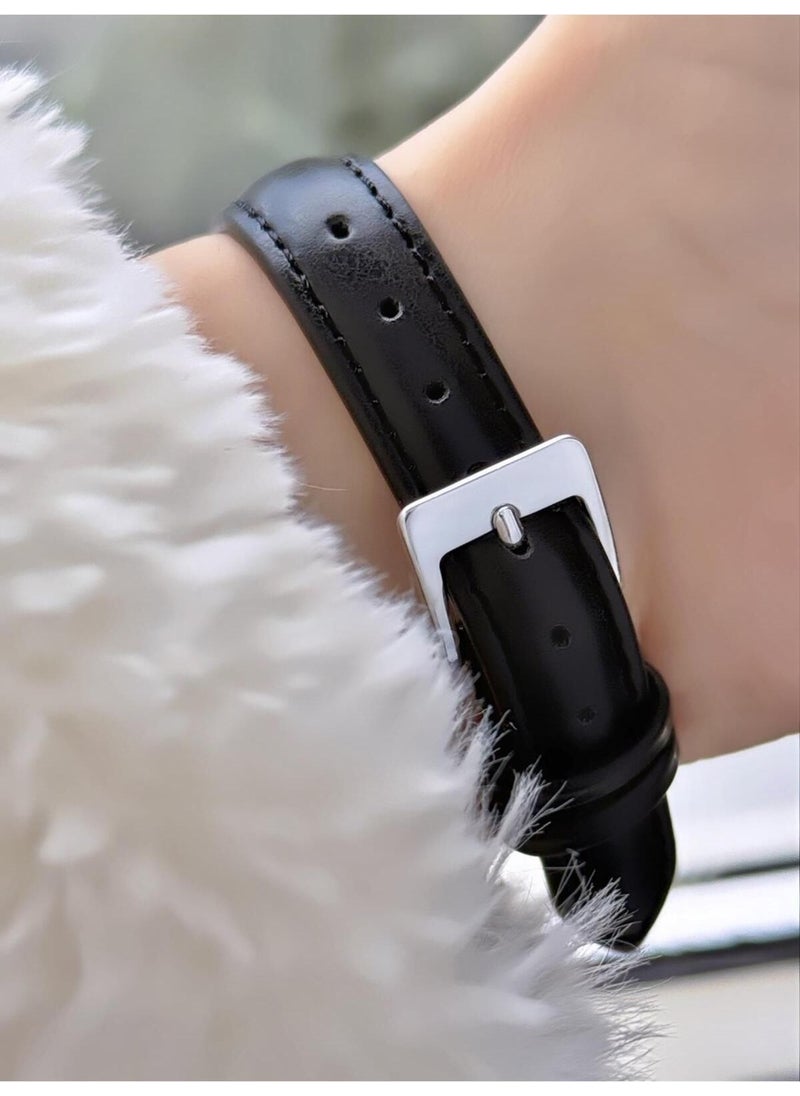 Q&Q Minimal Elegant Thin Case Women's Leather Band Wristwatch  - Image 3
