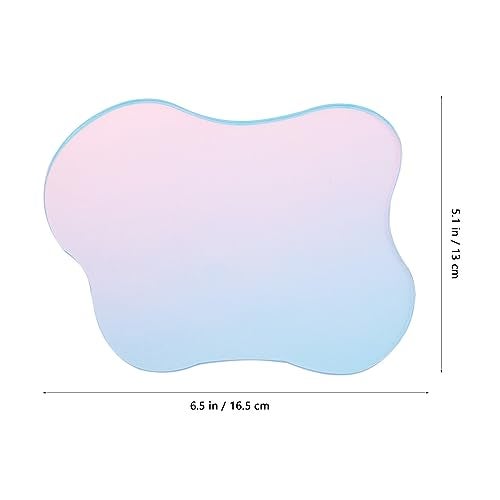 Garneck 2Pcs Acrylic Irregular Coasters, Clear Acrylic Drink Coasters Creative Decorative Plate Mug Pad Coffee Cup Coasters for Drinks, Photos, Coffee Table, Shooting Props - Image 2