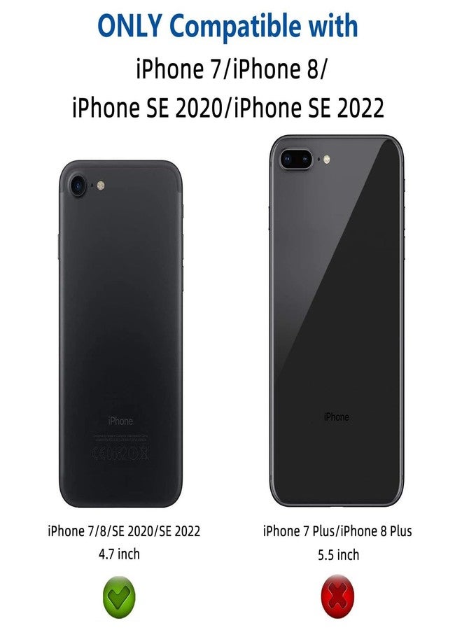 iCoverCase Compatible with iPhone SE(2022)/SE(2020)/7/8 Wallet Case with Card Holder and Crossbody Strap, PU Leather Kickstand Card Slots Flip Cover Case 4.7 Inch (Purple) - Image 2