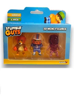Toyfest Stumble Guys Series 1 - 3D Mini 3 Figure Set - 3 Pieces Boxing Roo Quarterback Amethyst Nyx - 5 cm  - Image 2