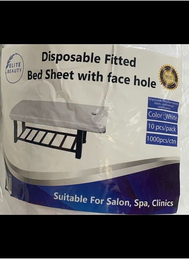Elite Disposable Fitted Bed Sheet, 10 PCS PACK, IDEAL FOR CLINIC, SPA, SALOON  - Image 2