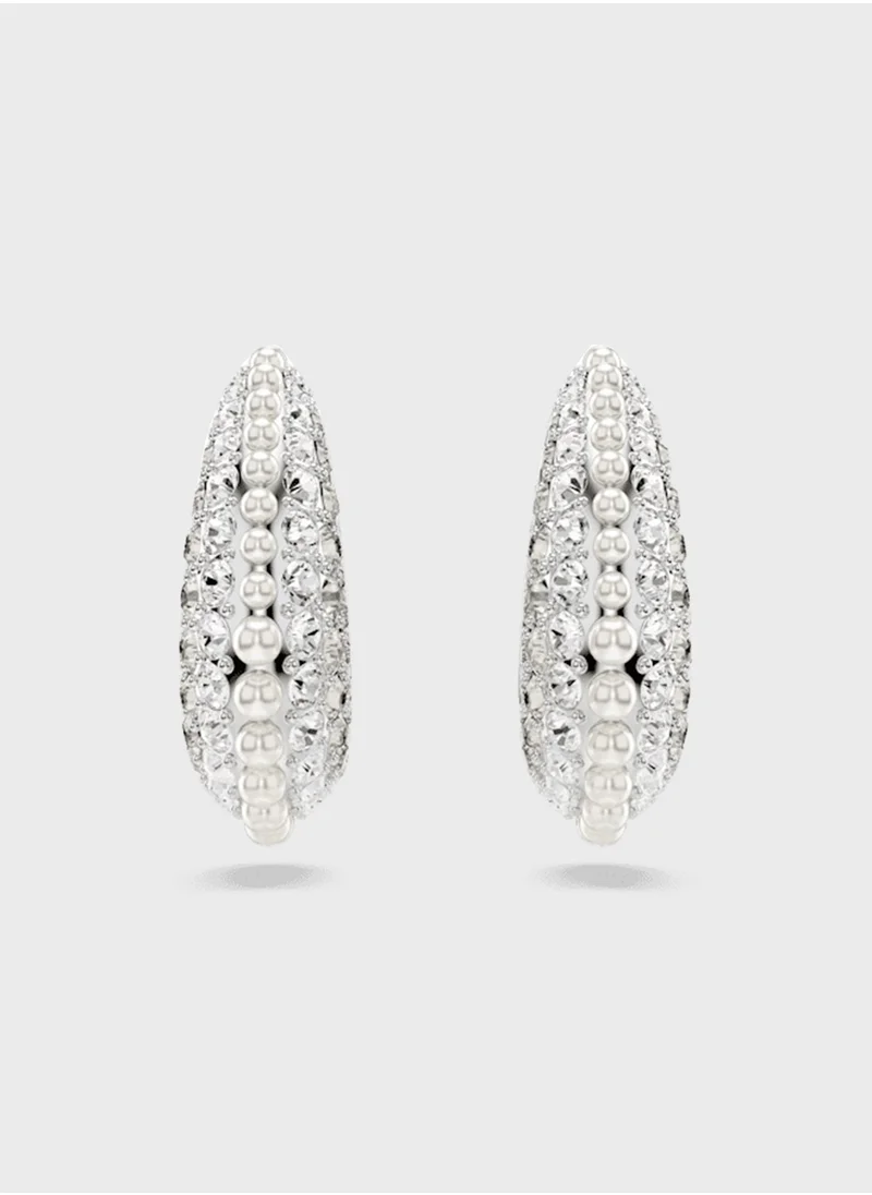 SWAROVSKI Crystal Detail Hoop Earrings