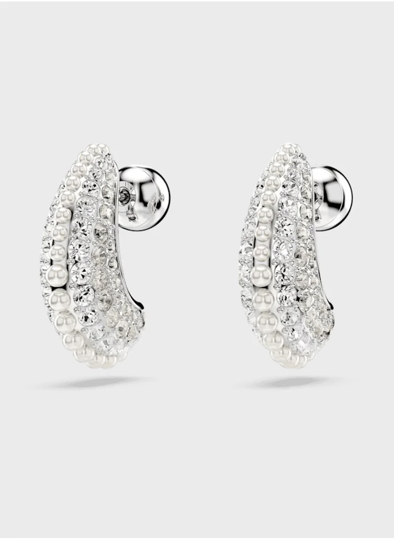 سواروفسكي Crystal Detail Hoop Earrings