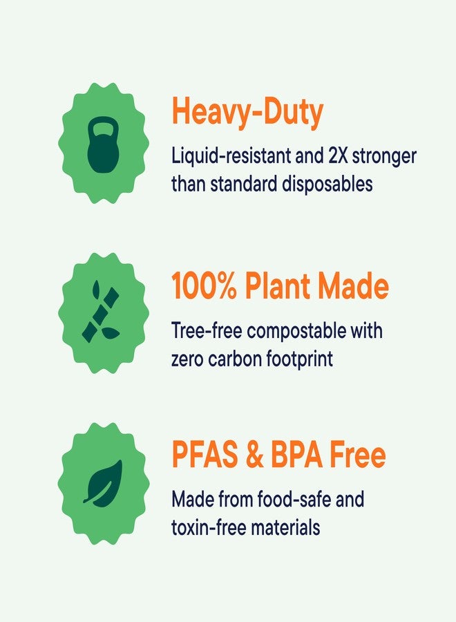 Stack Man 100% Compostable Clamshell Take Out Food Containers [6x6" 50-Pack] Heavy-Duty Quality to go Containers, Natural Disposable Bagasse, Eco-Friendly Biodegradable Made of Sugar Cane Fibers - Image 2