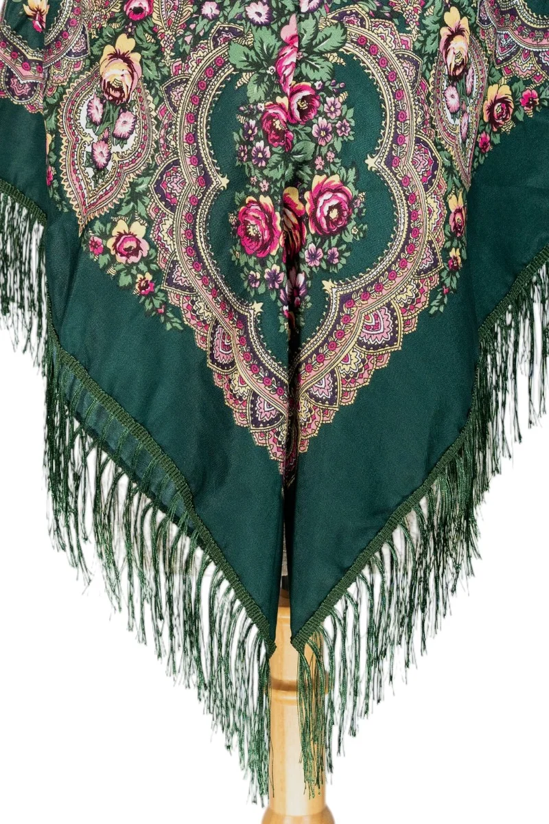 D'Daniela Stefaniya Women's Eastern European Cotton Tassel Shawl