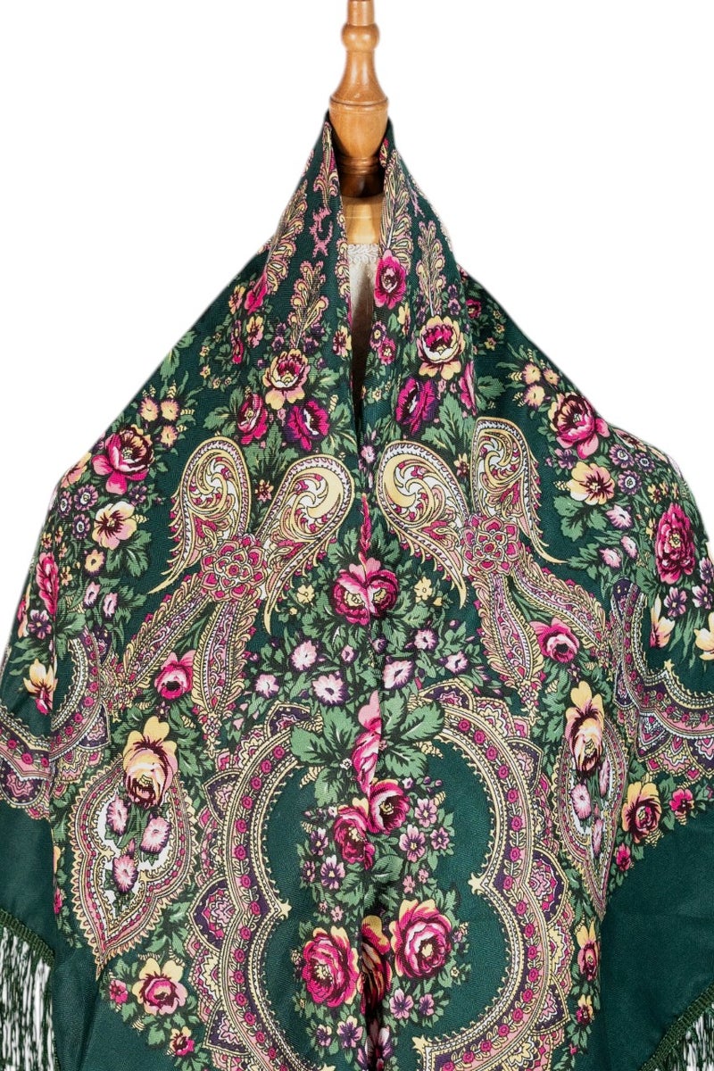 دىدانيالا شال نسائي قطني بتصميم شرقي من ستيفانيا مع شراشيب - Image 2