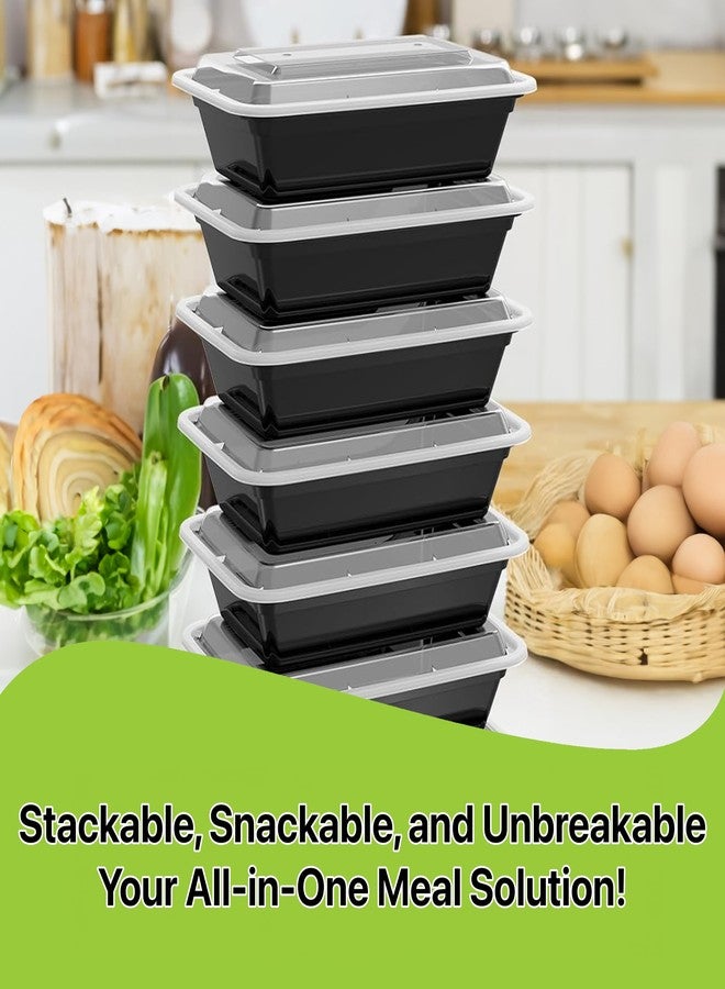 Pokanic Meal Prep Containers [10 Set] 16 oz with Lids, 1 compartment, Stackable, Reusable, Leakproof, Food Safe, Microwave, Freezer & Dishwasher Safe for Food Prep Storage Bento Box (10 Set, 16 oz) - Image 3