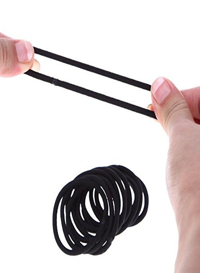Coobbar 100pcs Women Elastic Hair Ties Band Ropes Ring Ponytail Holder (Red) - Image 5