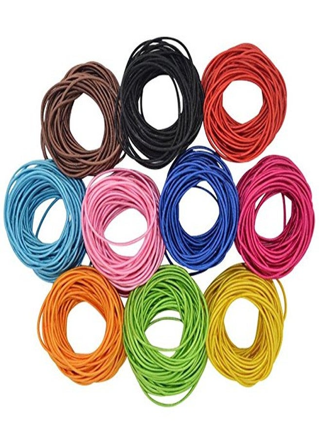 Coobbar 100pcs Women Elastic Hair Ties Band Ropes Ring Ponytail Holder (Red) - Image 2