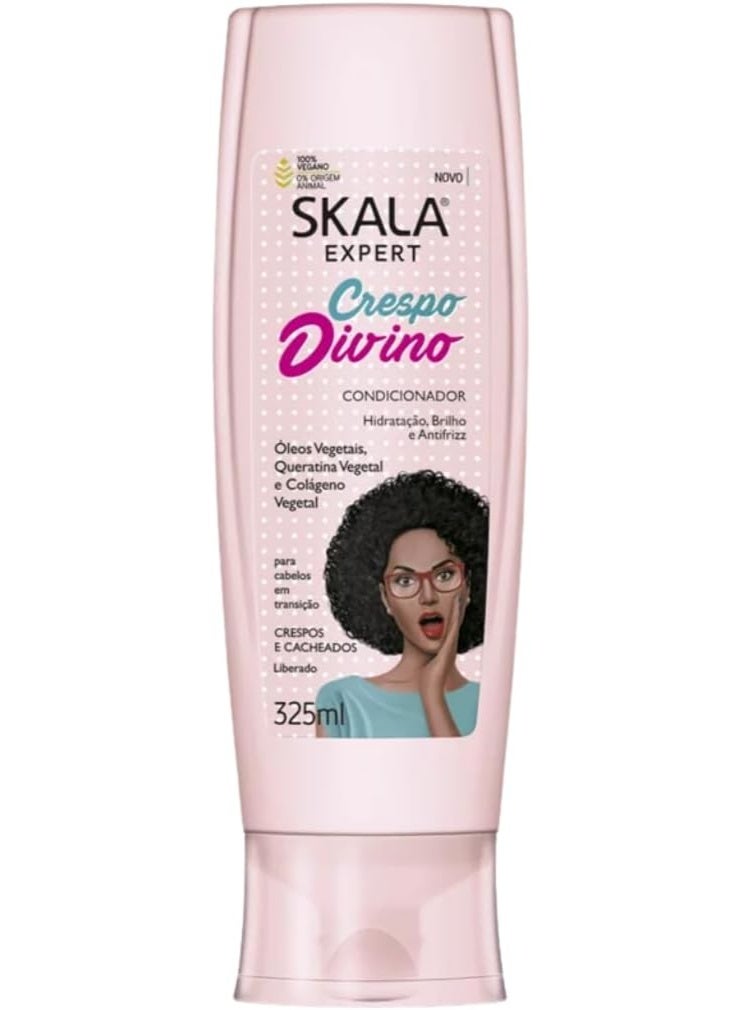 SKALA Divino Potão Conditioner 325ml | Moisturizing & Detangling Hair Conditioner for Curly, Wavy & Dry Hair | Vegan Formula with Shea Butter & Castor Oil – Brazilian Hair Care