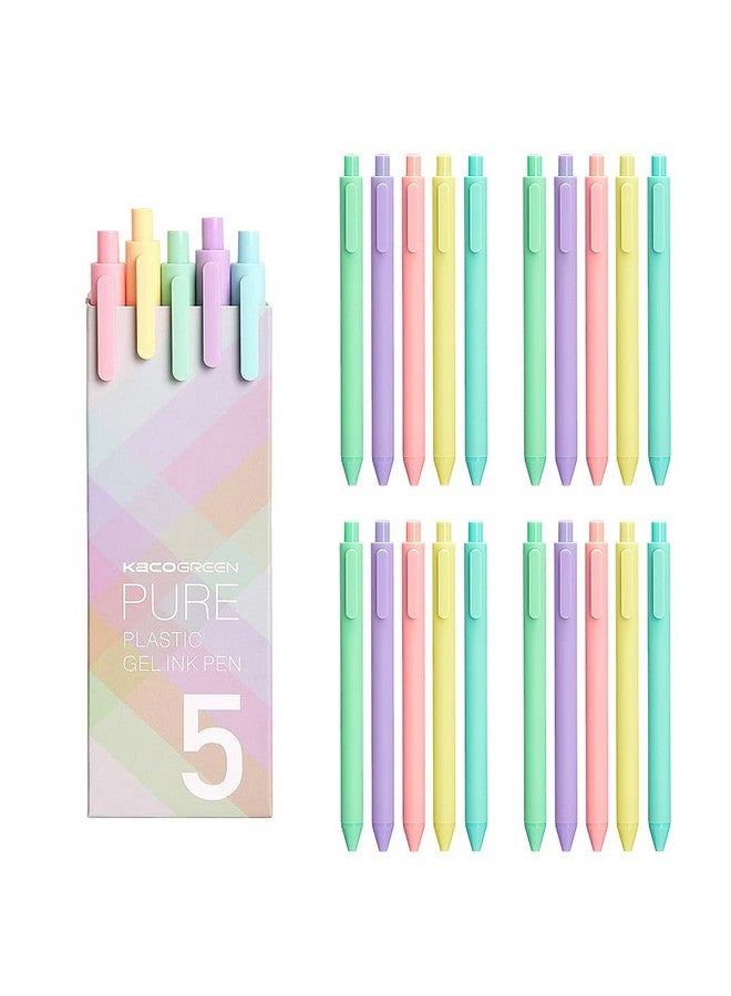 Kaco 20 Pieces Gel Ink Pens Black Refill, Quick Dry Ink Pens Retractable Ink Pens Rolling Ball Pens 0.5 Mm Extra Fine Point Smooth Writing Pens By Lanxivi - Image 1