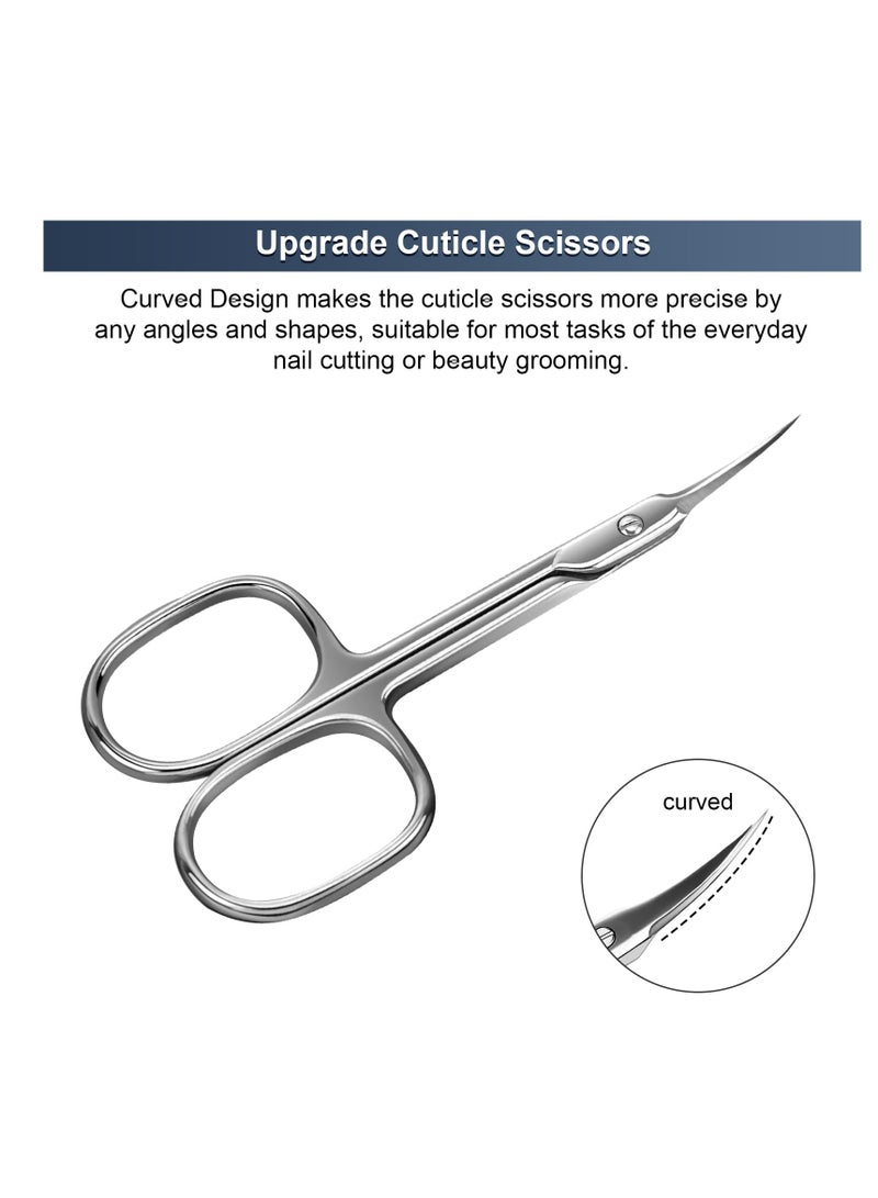 Excefore Cuticle Scissors Extra Fine, Curved Blade Nail Scissors, Multipurpose Stainless Steel Cuticle Manicure, Suitable for Eyebrow, Eyelash, Trim Nail and Dry Skin - Image 2