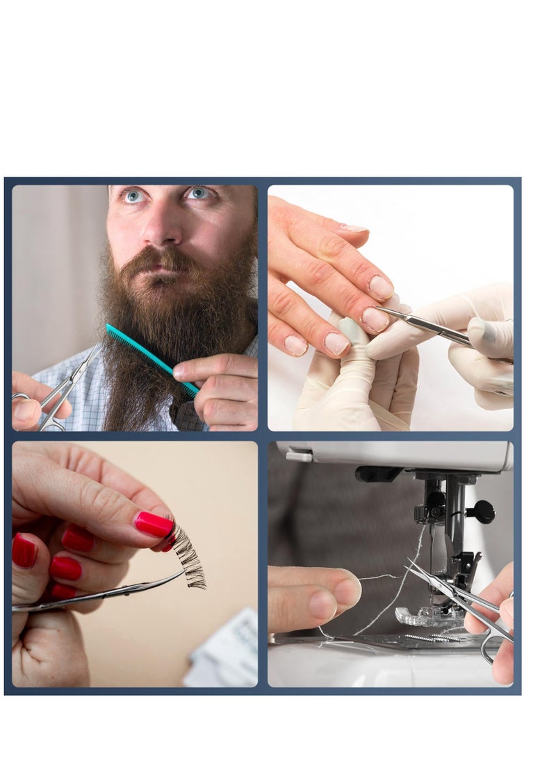 Excefore Cuticle Scissors Extra Fine, Curved Blade Nail Scissors, Multipurpose Stainless Steel Cuticle Manicure, Suitable for Eyebrow, Eyelash, Trim Nail and Dry Skin - Image 5