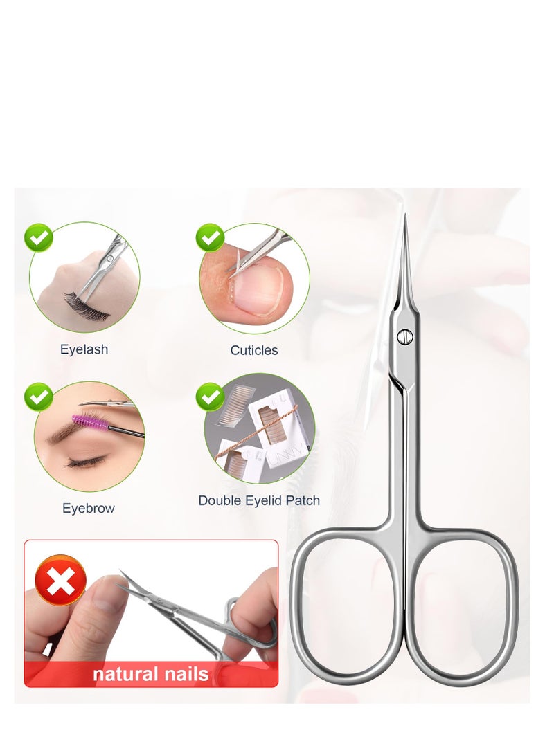 Excefore Cuticle Scissors Extra Fine, Curved Blade Nail Scissors, Multipurpose Stainless Steel Cuticle Manicure, Suitable for Eyebrow, Eyelash, Trim Nail and Dry Skin - Image 4