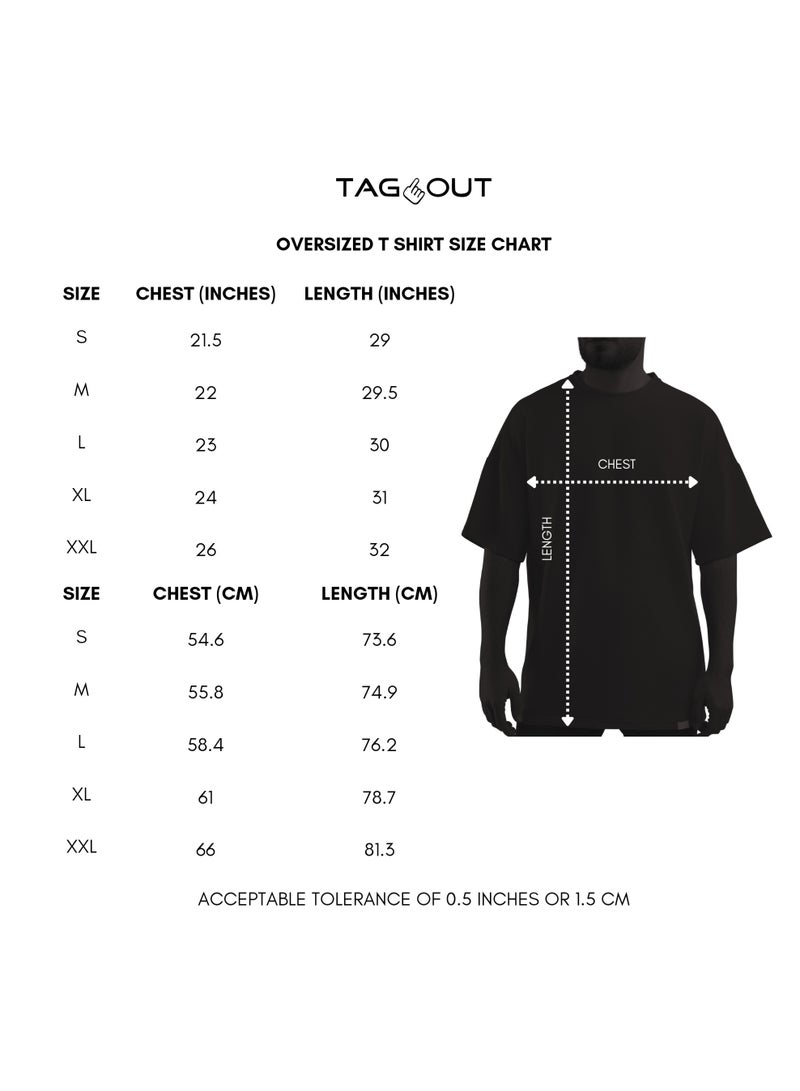 TAG OUT Unisex Summer Oversized Loose T-shirt Drop Shoulder Boxy Fit  - Image 4