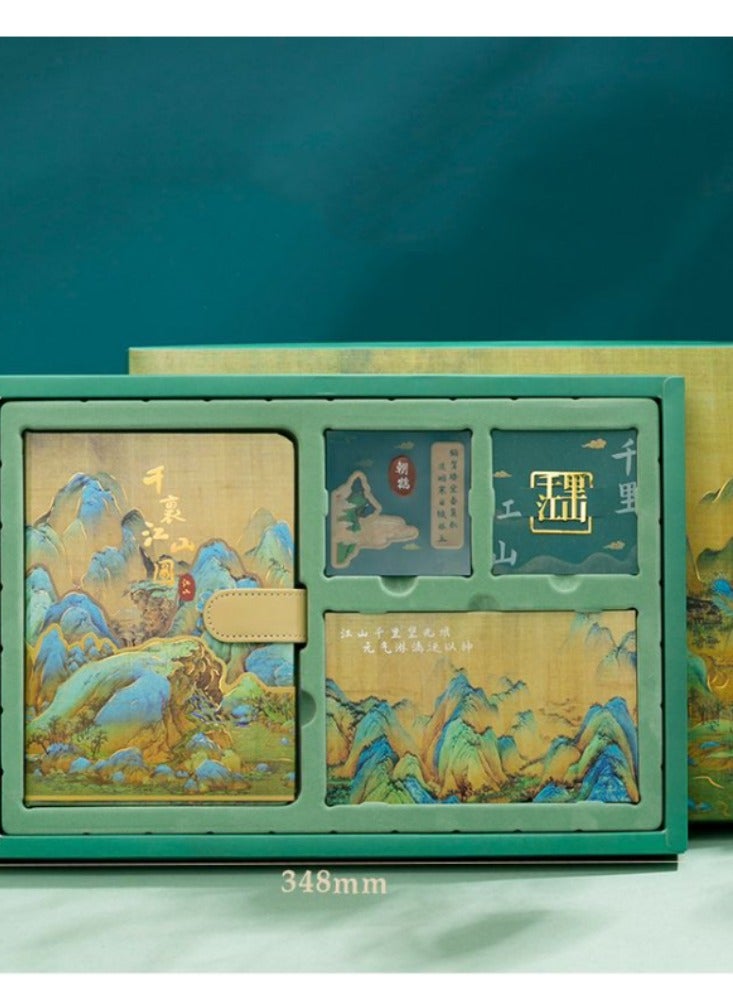 Chinese Style Qianli Jiangshan Handbook Collection Box Perfect Student Notebook Beautiful Birthday Present - Image 1