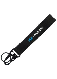 HYUNDAI Premium Type Fabric Strap Keychain Car Key Chain, Home Keychain HYUNDAI  - Image 1