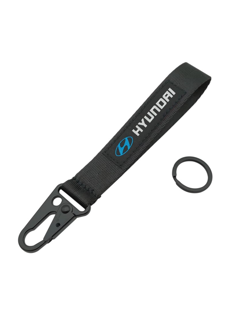 HYUNDAI Premium Type Fabric Strap Keychain Car Key Chain, Home Keychain HYUNDAI  - Image 4