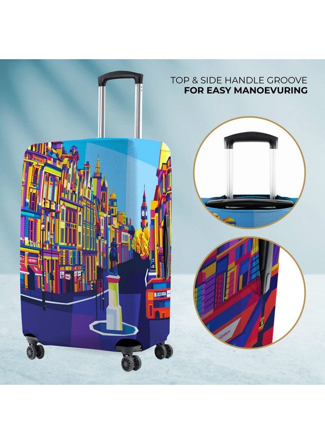 Nasher Miles Polyester Protective Luggage Cover Set of 2 (Small-Medium) - London Design,Multicolor - Image 4