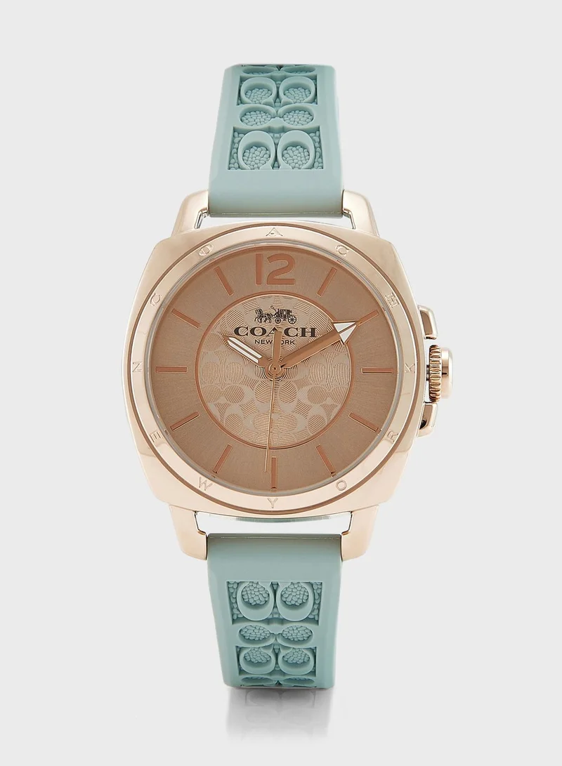 COACH Teal Silicone Analog Watch