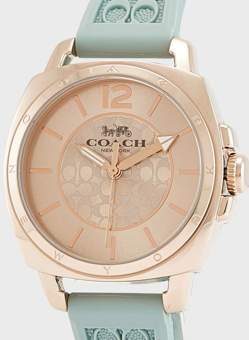 COACH Teal Silicone Analog Watch
