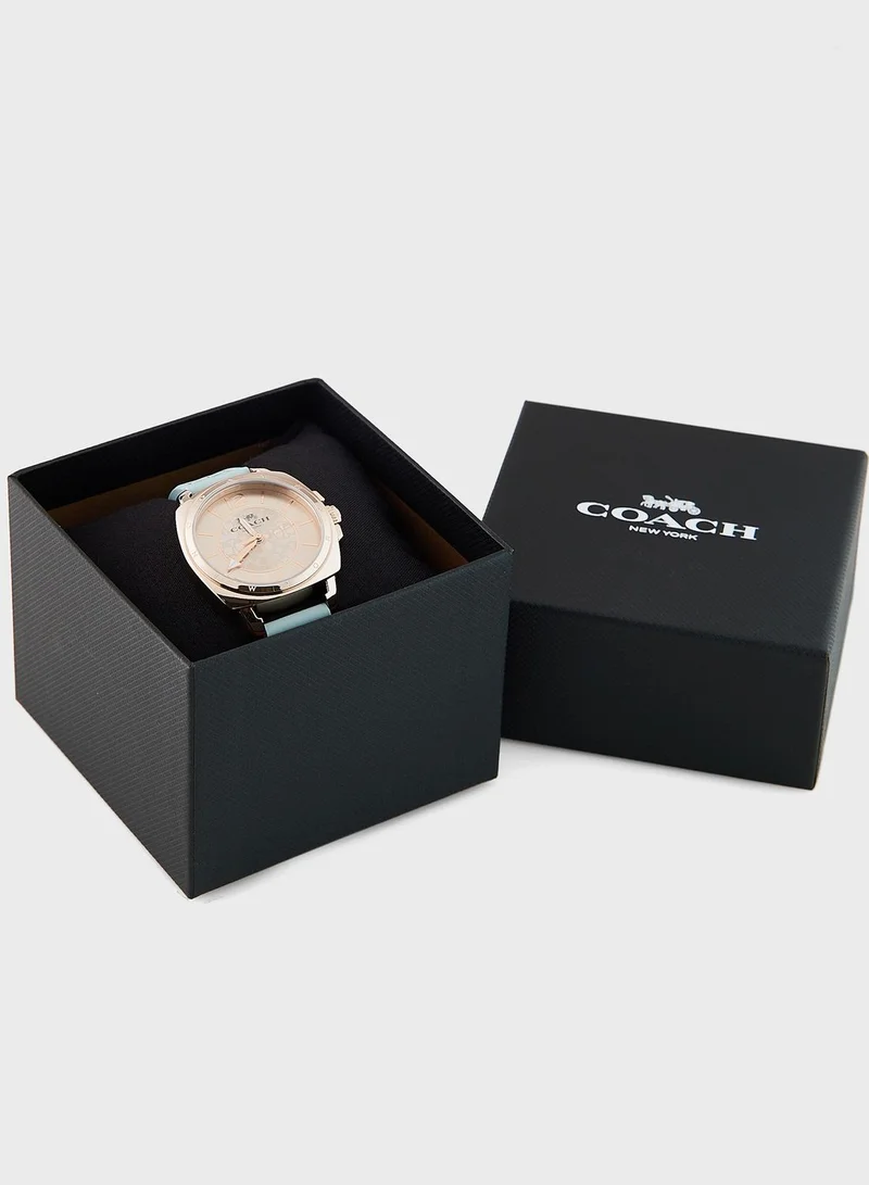 COACH Teal Silicone Analog Watch