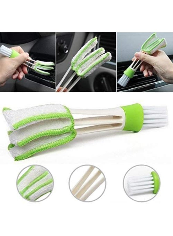 فرشاة تنظيف مكيف السيارة - فرشاة دقيقة لتنظيف فتحات التهوية، وفجوات لوحة القيادة، والشقوق الداخلية | شعيرات ناعمة لإزالة الغبار والتنظيف العميق للداخل - Image 1