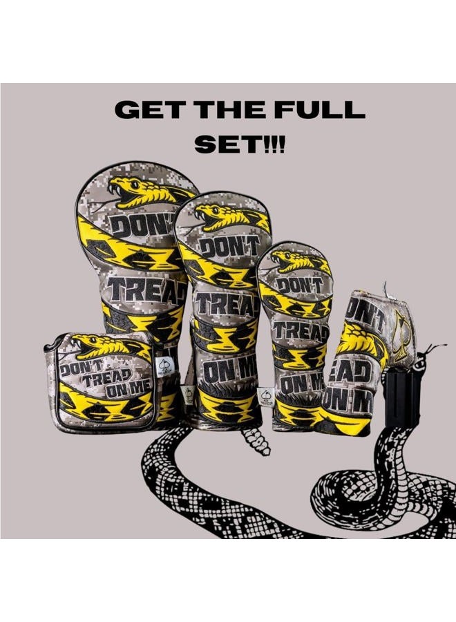 Pins & Aces Golf Co. Don't Tread On Me Premium Fairway Headcover - Quality Leather, Hand-Made Wood Head Cover - Style Customize Your Golf Bag - Tour Inspired, American, Patriotic Classic Design - Image 5