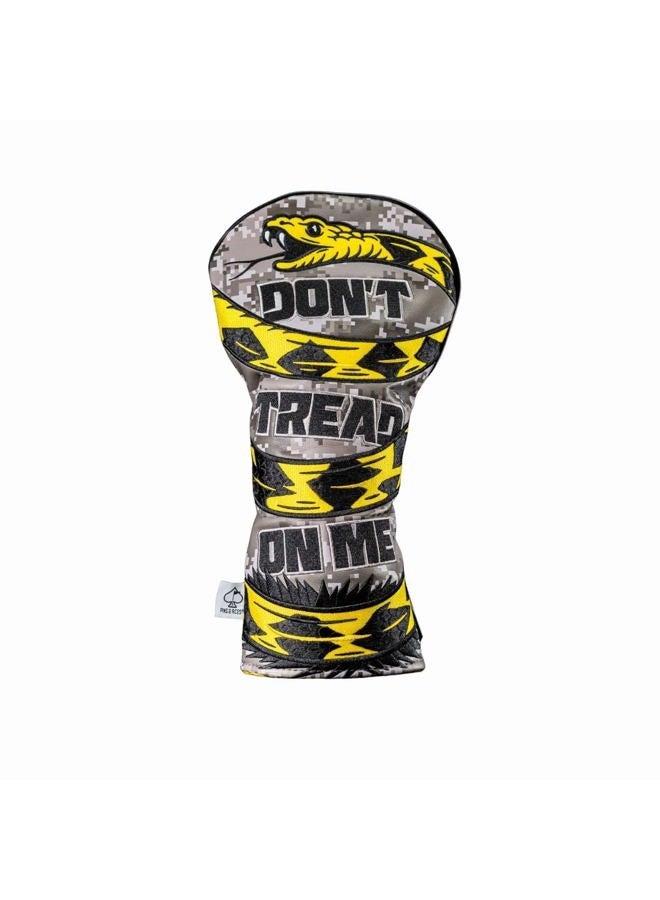 Pins & Aces Golf Co. Don't Tread On Me Premium Fairway Headcover - Quality Leather, Hand-Made Wood Head Cover - Style Customize Your Golf Bag - Tour Inspired, American, Patriotic Classic Design - Image 1