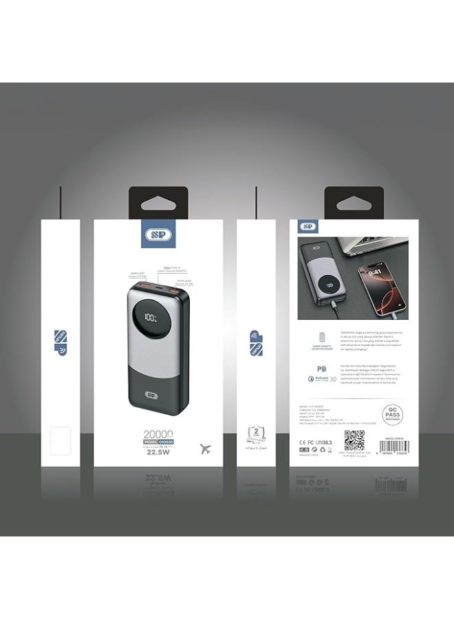 iSNUP 20000mAh Multi-Port Power Bank with Digital Display - Image 1