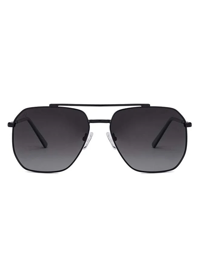فينسينت تشيس Vintage Full Rim Square Frame Polarized & UV Protected Sunglasses VC S12593/P - 58mm - Black