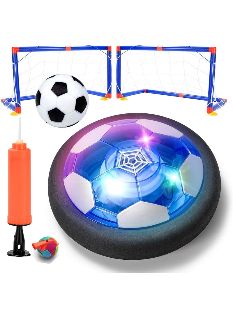Floating Football with LED Lights Air Power Football Foam Bumpers Indoor and Outdoor Hover Ball Gift Boy Girls Indoor Outdoor Kids Air Soccer Disk Game - Image 1