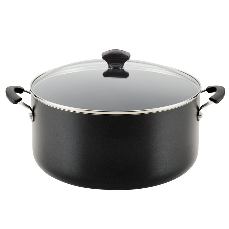 Farberware Cookware Nonstick Stockpot with Lid, 10.5 Quart-Black - Image 1
