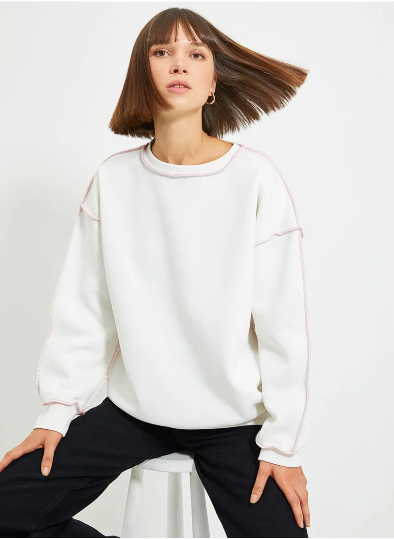 trendyol Crew Neck Knitted Sweatshirt