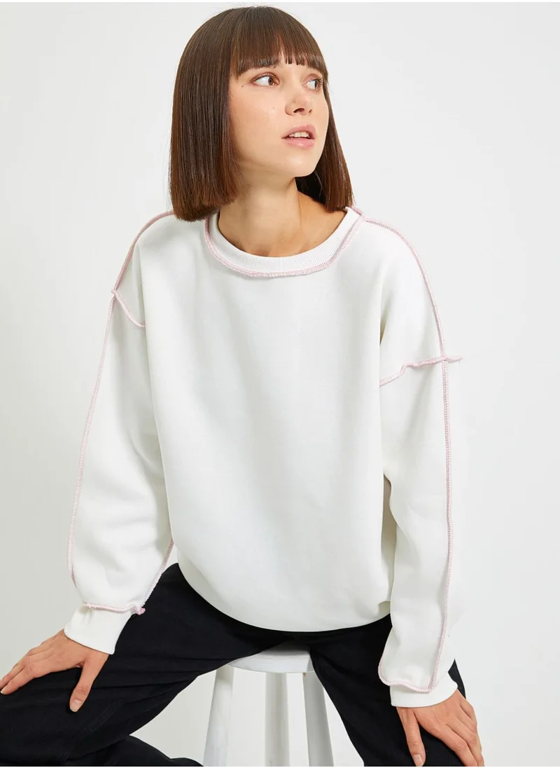 trendyol Crew Neck Knitted Sweatshirt