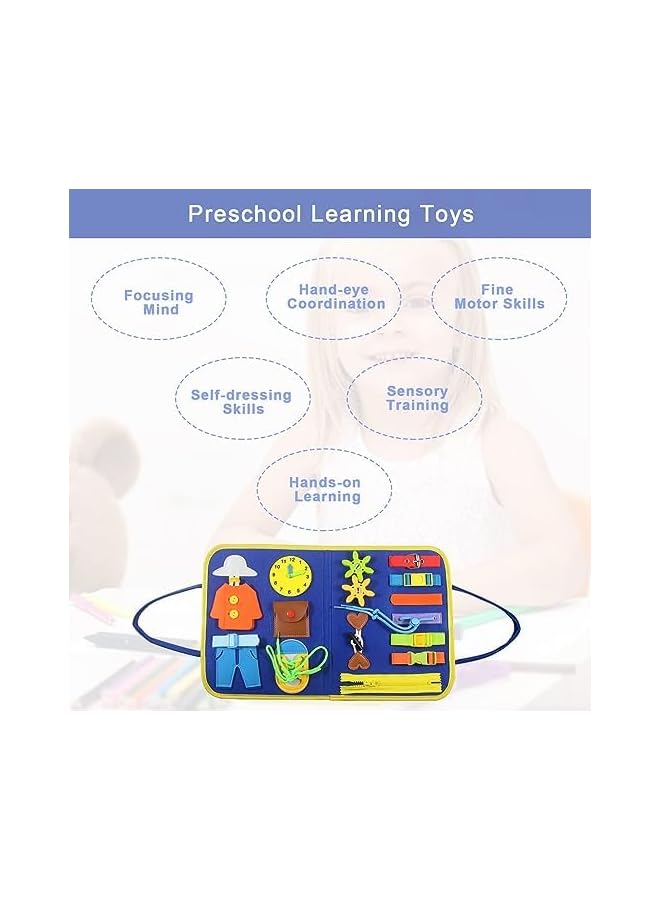 IAF Board，Busy Board Toddlers Sensory Activity，Sensory Toys Activity Board for Learning Fine Motor Skills Preschool Educational Learning Toys Gift for Boys，Road Trip Games Quiet Book - Image 2
