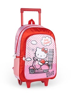 Sanrio Hello Kitty 5in1 Trolley School Bag Girls Backpack Gift Water Resistant Hello Kitty Backpack for School (Pink)  - Image 4