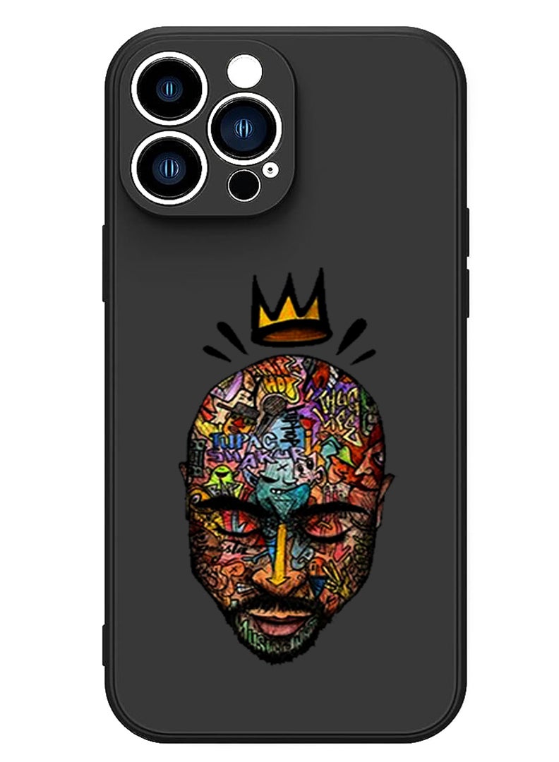 Theodor Protective Slim Fit Case Liquid Silicone Cover with Full Body Protection Anti-Scratch Shockproof Case For iPhone 13 Pro Black  - Faith over fear copy - Image 1