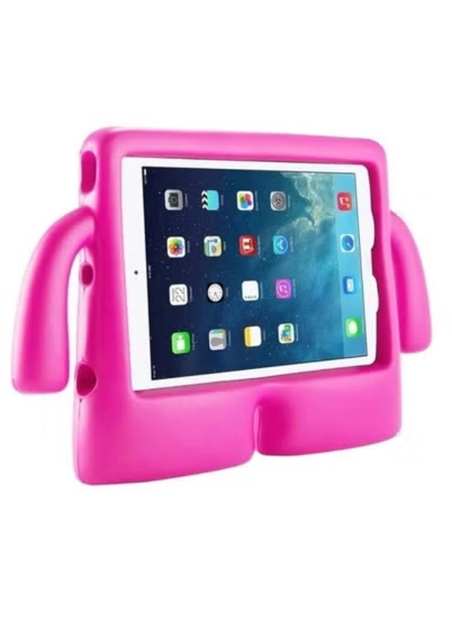 TIGER Shockproof Case for iPad Air 11 Inch M2 (2024) – Lightweight Kids-Friendly Protective Cover with Built-in Handle and Foldable Kickstand – Drop-Resistant EVA Foam Case for School, Travel, and Daily Use – Pink Color – Easy to Hold and Carry - Image 2