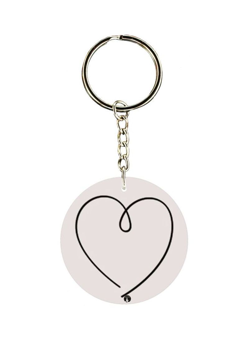 RKN Heart Theme Single Sided Keychain