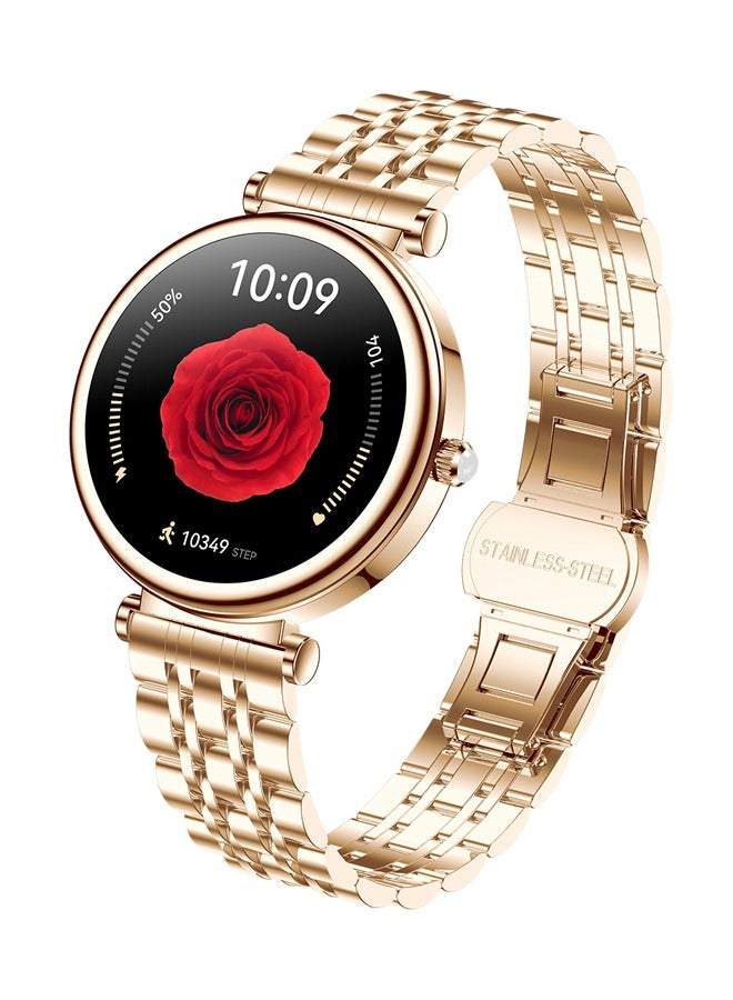 RollsTimi  Ladies smart watch, 1.27" high-definition touch screen, sports fitness tracker and heart rate measurement, waterproof smart watch  - Image 1