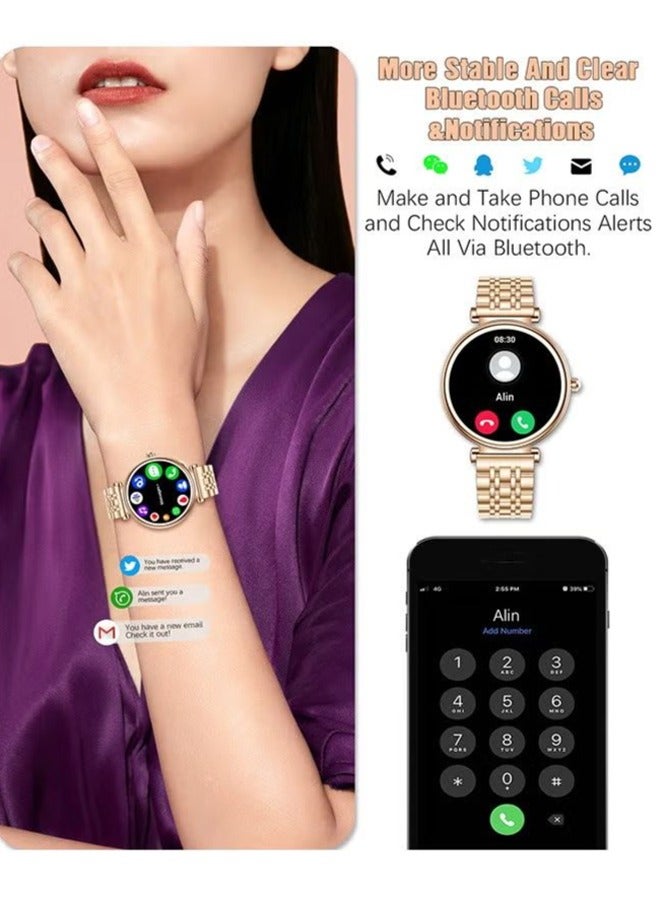 RollsTimi  Ladies smart watch, 1.27" high-definition touch screen, sports fitness tracker and heart rate measurement, waterproof smart watch  - Image 4