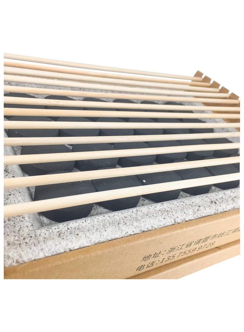 Eco-friendly, disposable barbecue, made from natural materials, ready to use in 5 minutes, over an hour, fully lit, quick-igniting charcoal, less CO2 emissions, size 33cm*24cm  - Image 3