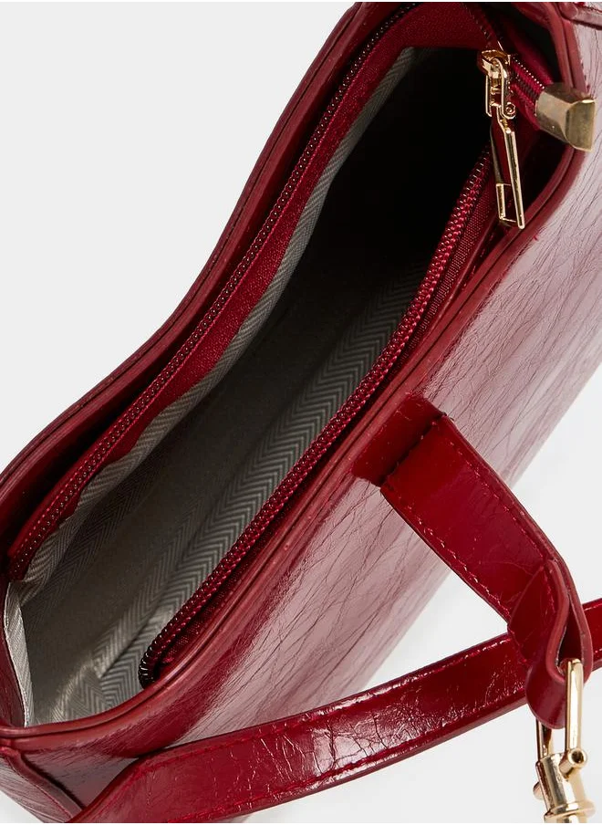 Styli Buckle Shoulder Bag with Adjustable Strap