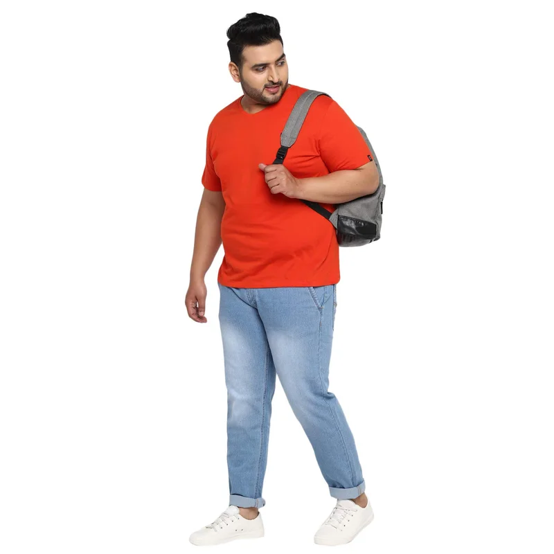 Urbano Fashion  Urbano Plus Men's Light Blue Regular Fit Denim Jeans Stretchable  | Best Price UAE