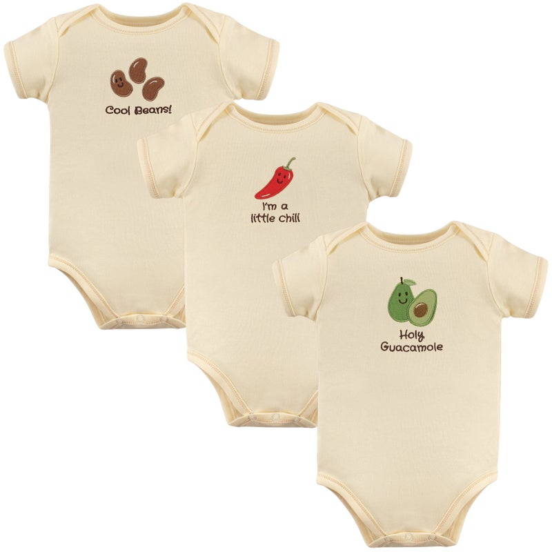 Touched by Nature Unisex Baby Organic Cotton Bodysuits, Guacamole, 9-12 Months - Image 4