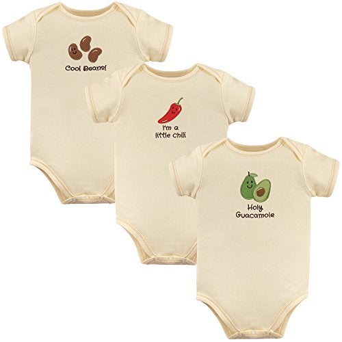 Touched by Nature Unisex Baby Organic Cotton Bodysuits, Guacamole, 9-12 Months - Image 2