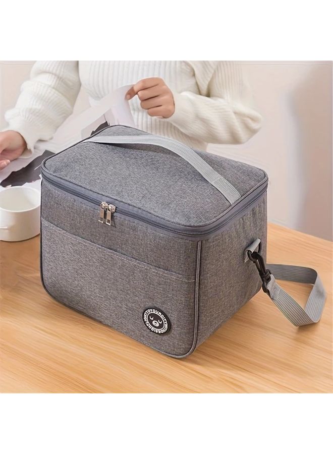 Large Insulated Lunch Bag Black Leak Proof Multiple Compartments for School Office Picnic - Image 2