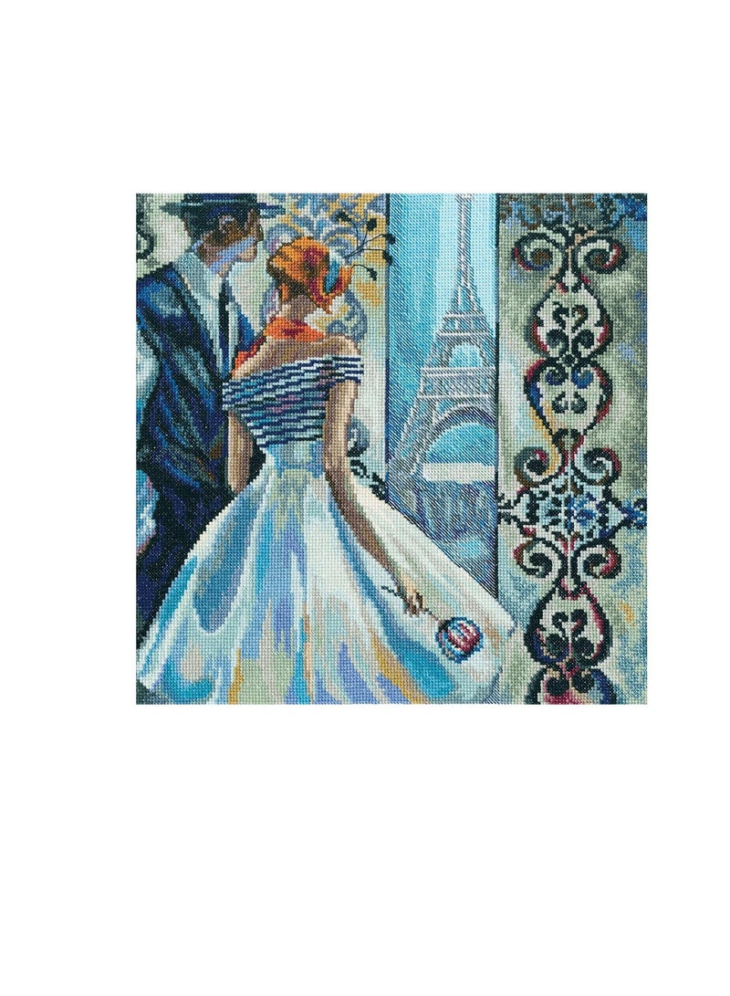 Cross Stitch Kit 11.8in x 11.8in Spring In Paris - Image 1